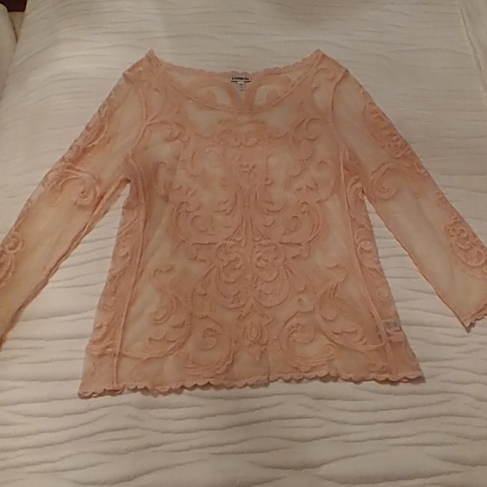 Express long sleeve lace shirt